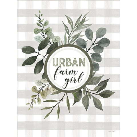 Urban Farm Girl Black Modern Wood Framed Art Print by Jacobs, Cindy