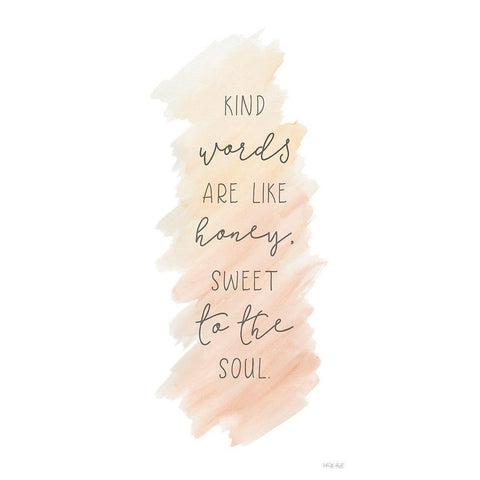 Kind Words     Black Modern Wood Framed Art Print with Double Matting by Jacobs, Cindy