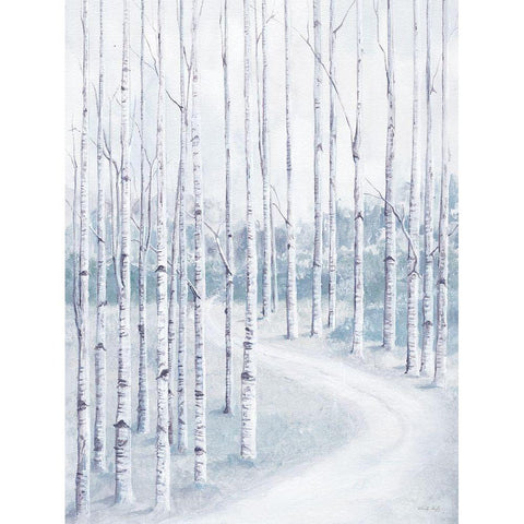 Birch Forest White Modern Wood Framed Art Print by Jacobs, Cindy