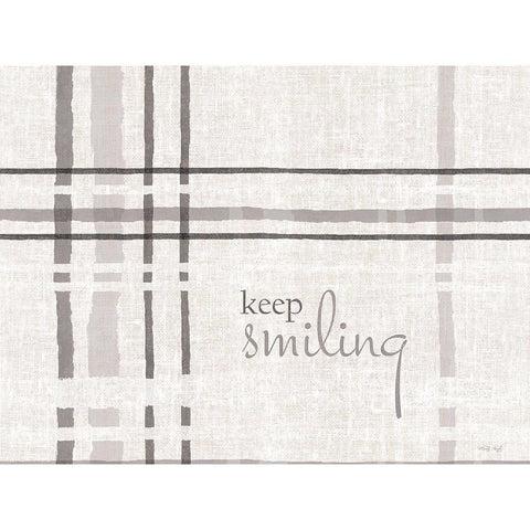 Keep Smiling Black Modern Wood Framed Art Print with Double Matting by Jacobs, Cindy