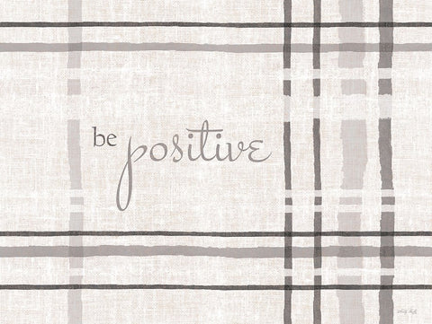 Be Positive Black Ornate Wood Framed Art Print with Double Matting by Jacobs, Cindy