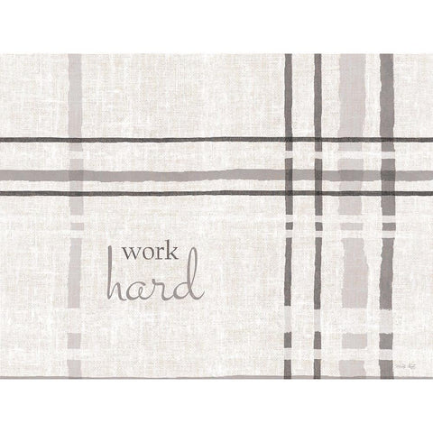 Work Hard Black Modern Wood Framed Art Print with Double Matting by Jacobs, Cindy