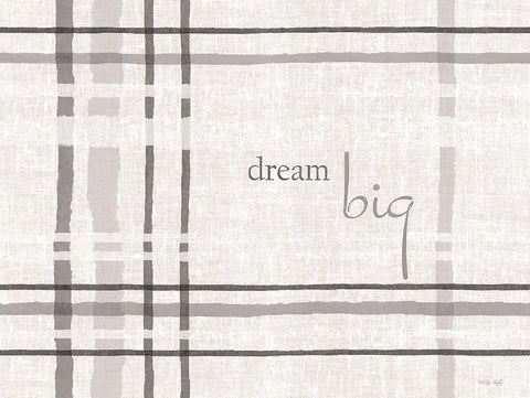 Dream Big White Modern Wood Framed Art Print with Double Matting by Jacobs, Cindy