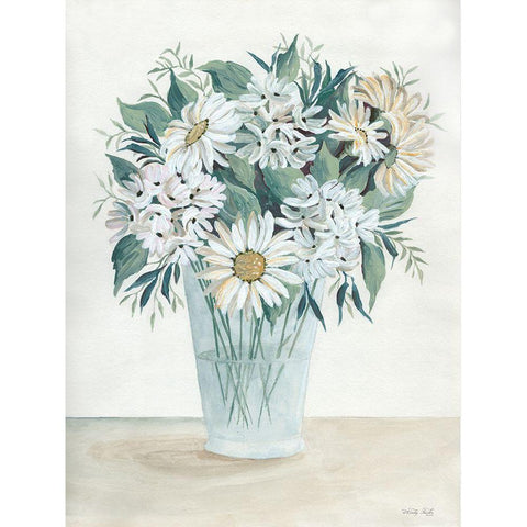 Daisy Delight Black Modern Wood Framed Art Print by Jacobs, Cindy