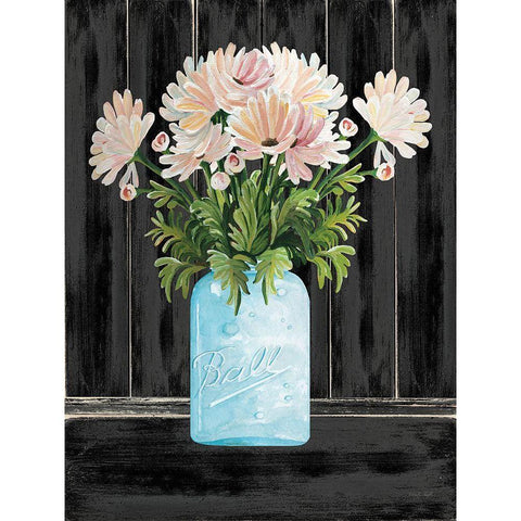 Farmhouse Flowers II White Modern Wood Framed Art Print by Jacobs, Cindy