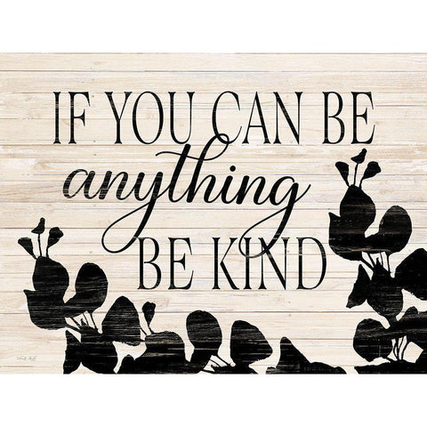 Be Kind    Black Modern Wood Framed Art Print with Double Matting by Jacobs, Cindy