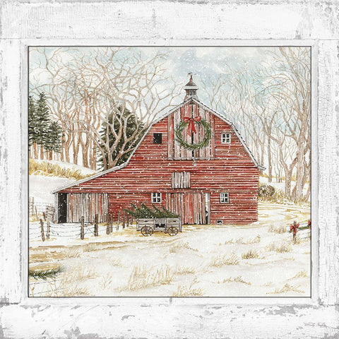 Winter Window II White Modern Wood Framed Art Print with Double Matting by Jacobs, Cindy