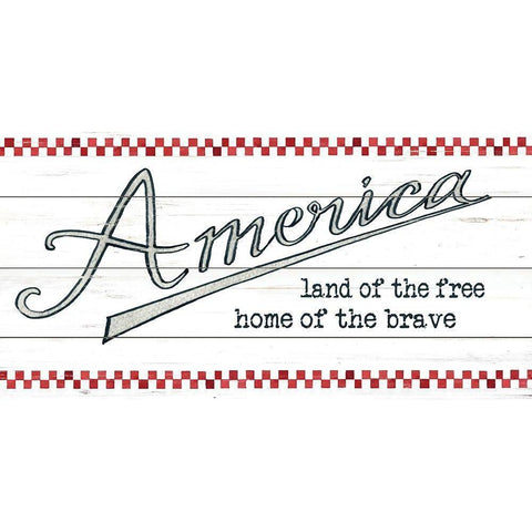 America - Land of the Free Gold Ornate Wood Framed Art Print with Double Matting by Jacobs, Cindy