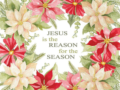 Jesus is the Reason for the Season Black Ornate Wood Framed Art Print with Double Matting by Jacobs, Cindy