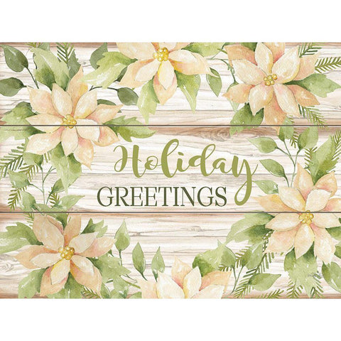 Holiday Greetings White Modern Wood Framed Art Print by Jacobs, Cindy