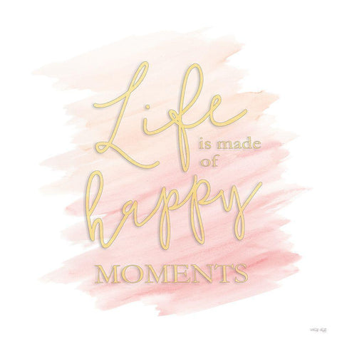 Happy Moments Gold Ornate Wood Framed Art Print with Double Matting by Jacobs, Cindy