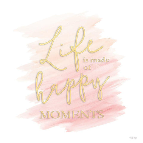 Happy Moments White Modern Wood Framed Art Print with Double Matting by Jacobs, Cindy