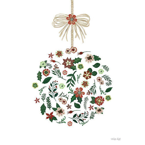 Christmas Ornament II White Modern Wood Framed Art Print by Jacobs, Cindy