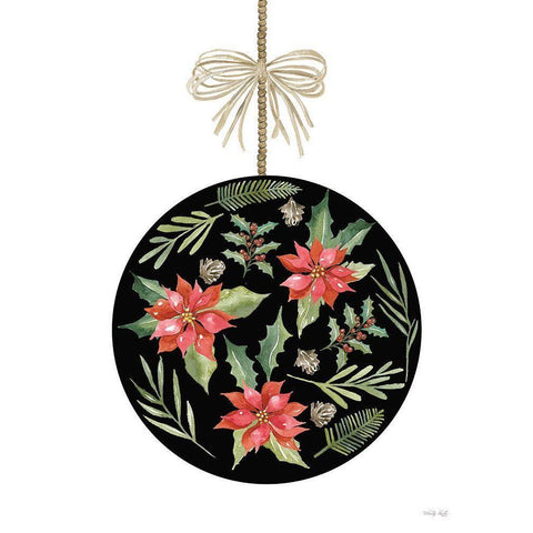 Christmas Ornament III Black Modern Wood Framed Art Print with Double Matting by Jacobs, Cindy