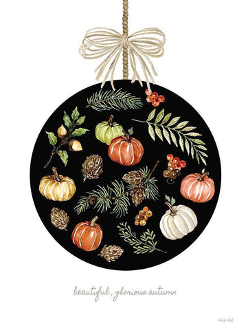 Beautiful-Glorious Autumn Ornament Black Ornate Wood Framed Art Print with Double Matting by Jacobs, Cindy