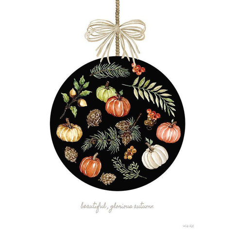 Beautiful-Glorious Autumn Ornament White Modern Wood Framed Art Print by Jacobs, Cindy