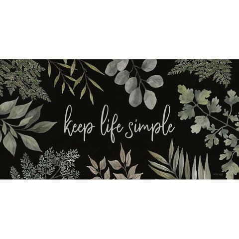 Keep Life Simple Gold Ornate Wood Framed Art Print with Double Matting by Jacobs, Cindy