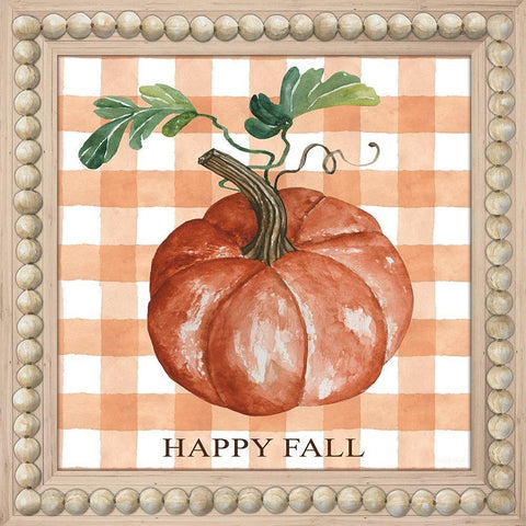 Happy Fall White Modern Wood Framed Art Print by Jacobs, Cindy