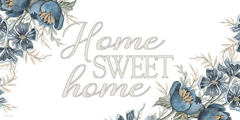 Home Sweet Home White Modern Wood Framed Art Print with Double Matting by Jacobs, Cindy