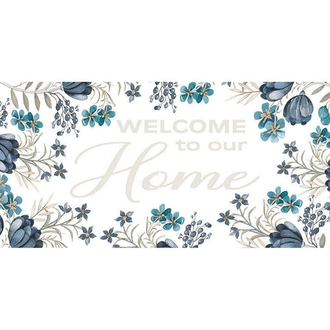 Welcome to Our Home Gold Ornate Wood Framed Art Print with Double Matting by Jacobs, Cindy