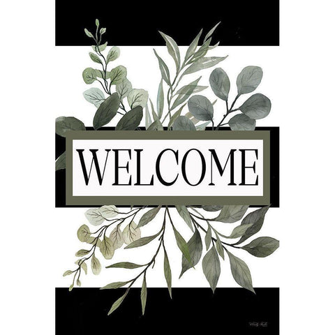 Welcome Gold Ornate Wood Framed Art Print with Double Matting by Jacobs, Cindy