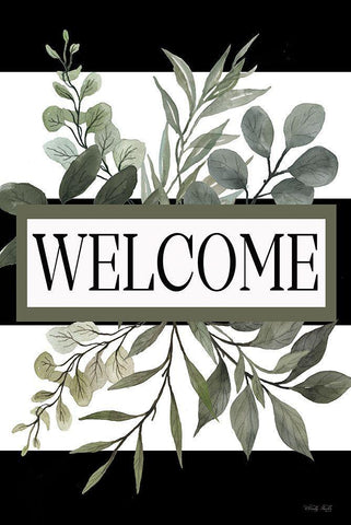 Welcome Black Ornate Wood Framed Art Print with Double Matting by Jacobs, Cindy