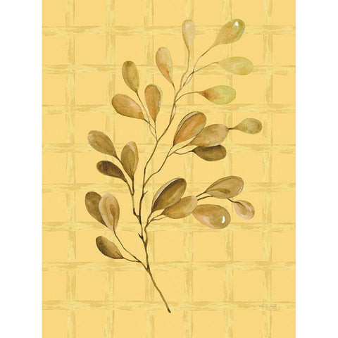 Golden Dogwood Black Modern Wood Framed Art Print with Double Matting by Jacobs, Cindy