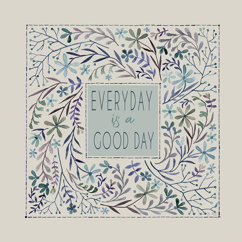 Every Day is a Good Day Black Ornate Wood Framed Art Print with Double Matting by Jacobs, Cindy