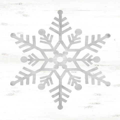 Snowflake Dreams IV     White Modern Wood Framed Art Print by Jacobs, Cindy