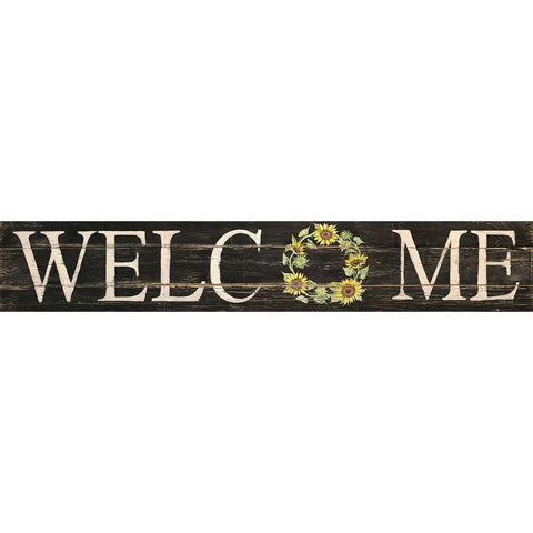 Welcome 1 Black Modern Wood Framed Art Print with Double Matting by Jacobs, Cindy