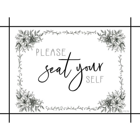 Please Seat Yourself Gold Ornate Wood Framed Art Print with Double Matting by Jacobs, Cindy