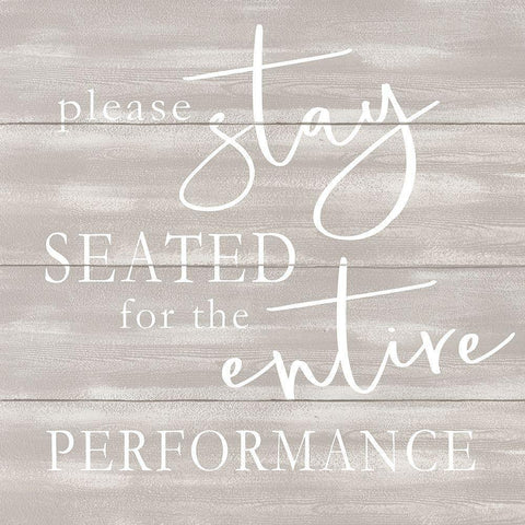 Please Stay Seated Gold Ornate Wood Framed Art Print with Double Matting by Jacobs, Cindy