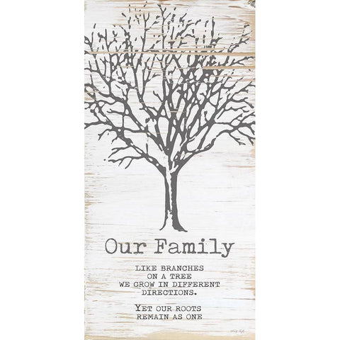 Our Family White Modern Wood Framed Art Print by Jacobs, Cindy