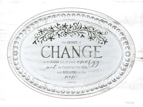 The Secret of Change Black Ornate Wood Framed Art Print with Double Matting by Jacobs, Cindy