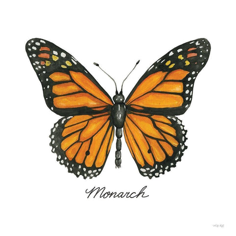 Monarch White Modern Wood Framed Art Print by Jacobs, Cindy