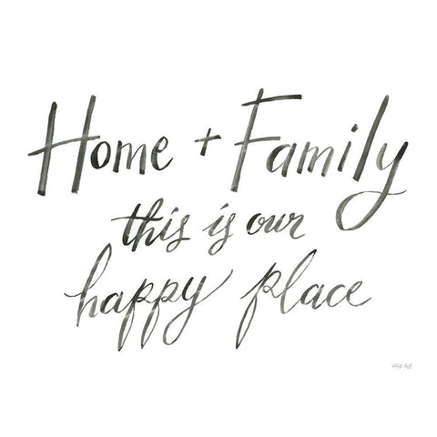 Home + Family I Black Modern Wood Framed Art Print by Jacobs, Cindy