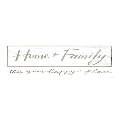 Home + Family II Black Modern Wood Framed Art Print with Double Matting by Jacobs, Cindy