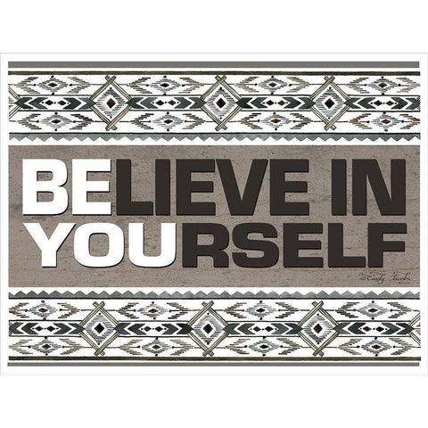 Believe in Yourself Gold Ornate Wood Framed Art Print with Double Matting by Jacobs, Cindy