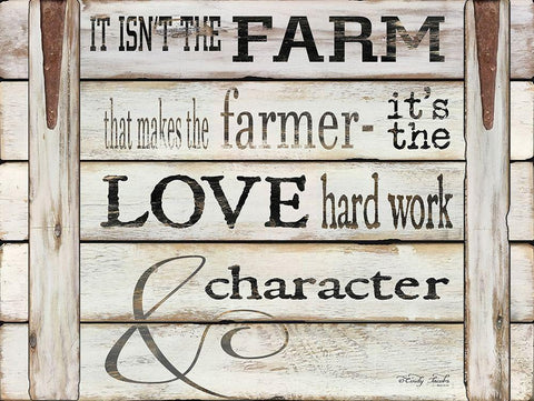 It Isnt the Farm Black Ornate Wood Framed Art Print with Double Matting by Jacobs, Cindy