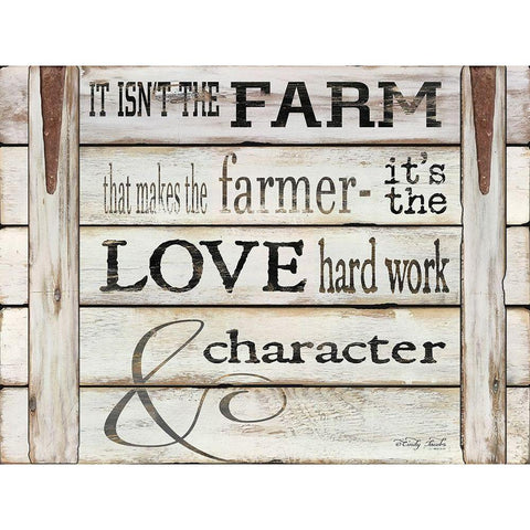 It Isnt the Farm Black Modern Wood Framed Art Print with Double Matting by Jacobs, Cindy