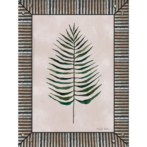 Areca Leaf  Black Modern Wood Framed Art Print with Double Matting by Jacobs, Cindy