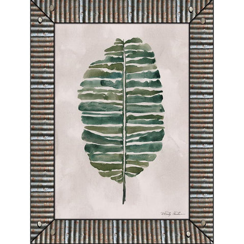 Banana Leaf  Black Modern Wood Framed Art Print by Jacobs, Cindy