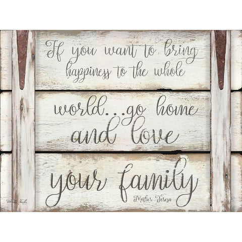 Love Your Family Gold Ornate Wood Framed Art Print with Double Matting by Jacobs, Cindy