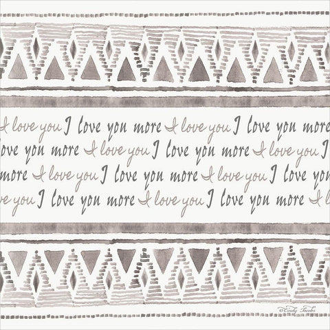 I Love You More White Modern Wood Framed Art Print by Jacobs, Cindy