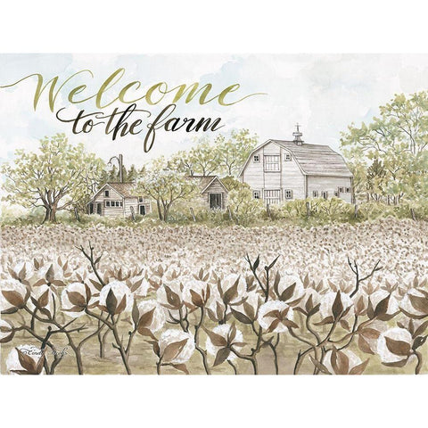 Welcome to the Farm White Modern Wood Framed Art Print by Jacobs, Cindy