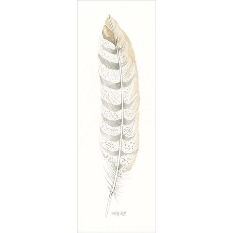 Tonal Feather II Black Modern Wood Framed Art Print with Double Matting by Jacobs, Cindy