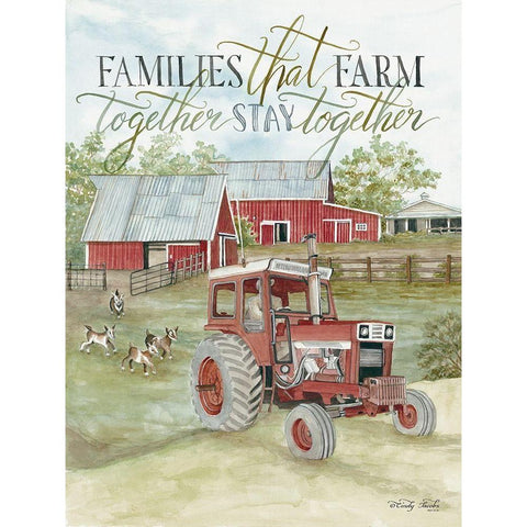 Families that Farm Together Black Modern Wood Framed Art Print with Double Matting by Jacobs, Cindy