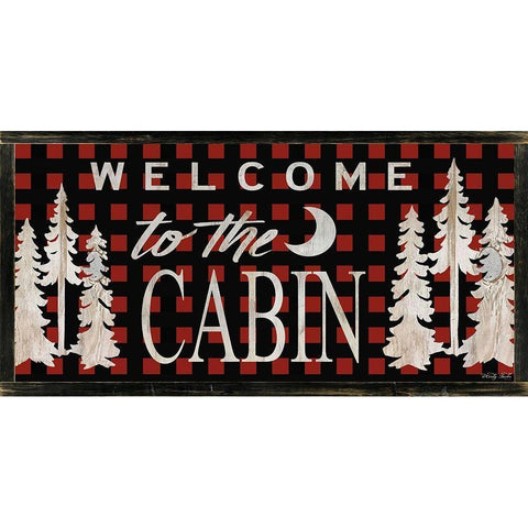 Welcome to the Cabin Black Modern Wood Framed Art Print with Double Matting by Jacobs, Cindy