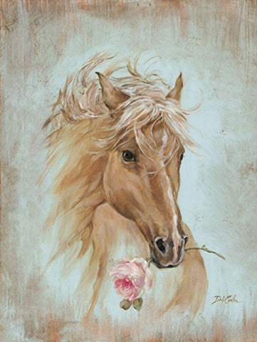Run for the Rose Black Ornate Wood Framed Art Print with Double Matting by Coules, Debi