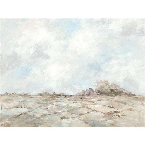 Morning Meadow White Modern Wood Framed Art Print by Coules, Debi
